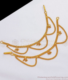 Gold Plated Matilu Hair Ornament Design Two Line Bridal Jewelry MATT105 Gold Plated Matilu Hair Ornament Design Two Line Bridal Jewelry MATT105