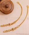 Gorgeous Gold Plated Maatal Ruby White Stone Floral Design MATT114 Gorgeous Gold Plated Maatal Ruby White Stone Floral Design MATT114