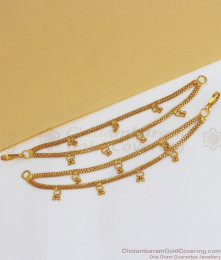 Two Line Gold Plated Mattal With Hanging Beads MATT117 Two Line Gold Plated Mattal With Hanging Beads MATT117