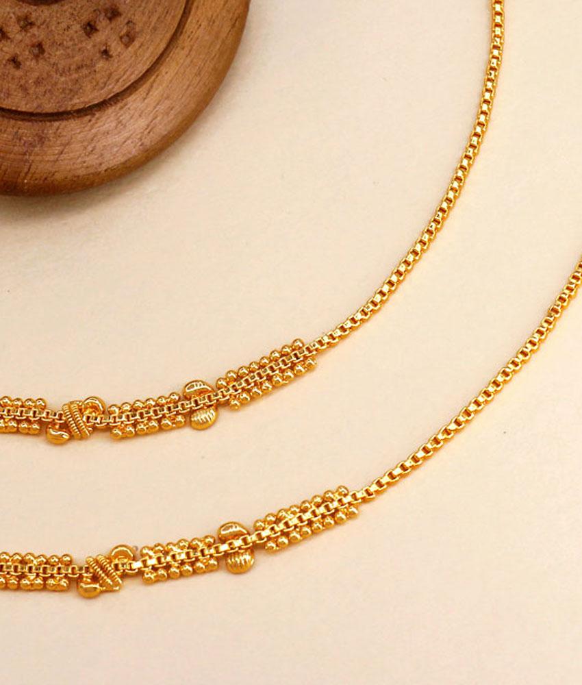 Single Line Pure Gold Tone Maatal Collections Shop Online MATT155