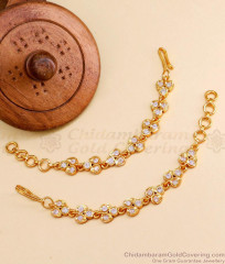 Wedding Gold Plated Impon Mattal Floral Design With Stone MATT180