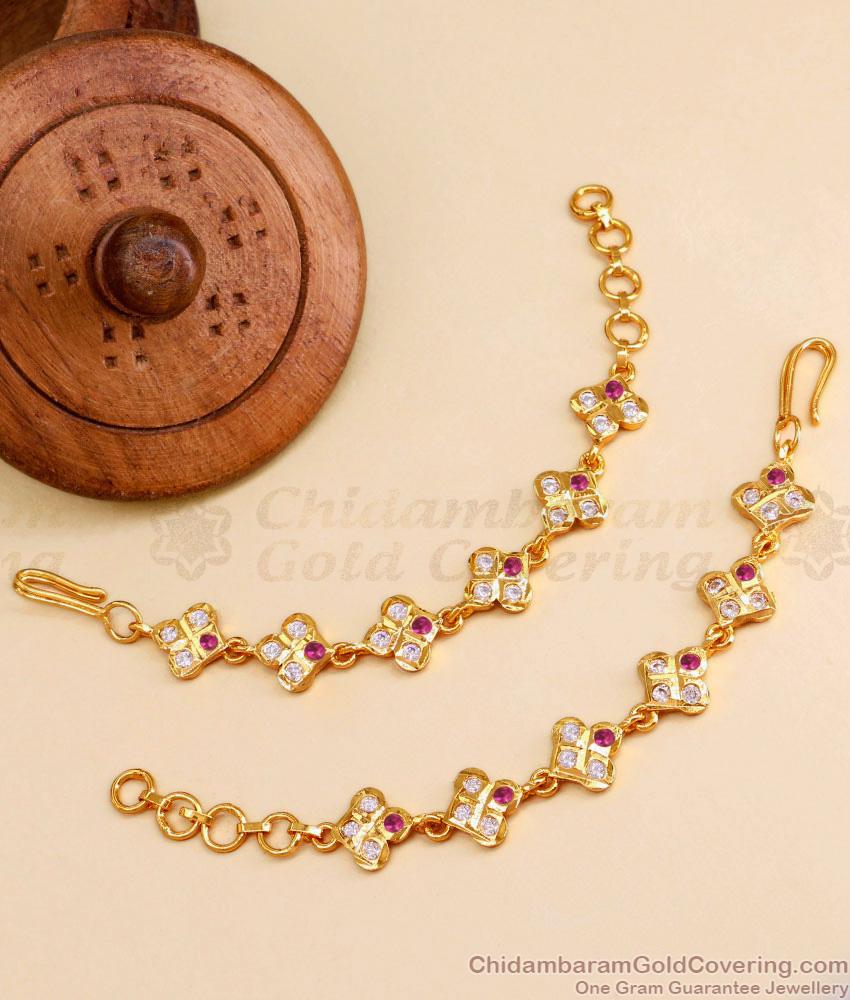 Traditional Gold Design Impon Panchaloha Side Mattal For Women MATT182 Traditional Gold Design Impon Panchaloha Side Mattal For Women MATT182