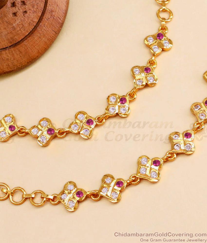 Traditional Gold Design Impon Panchaloha Side Mattal For Women MATT182 Traditional Gold Design Impon Panchaloha Side Mattal For Women MATT182