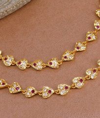 Stylish Ruby White Stone Maatal Impon Bridal Jewelry For Women MATT192 Stylish Ruby White Stone Maatal Impon Bridal Jewelry For Women MATT192