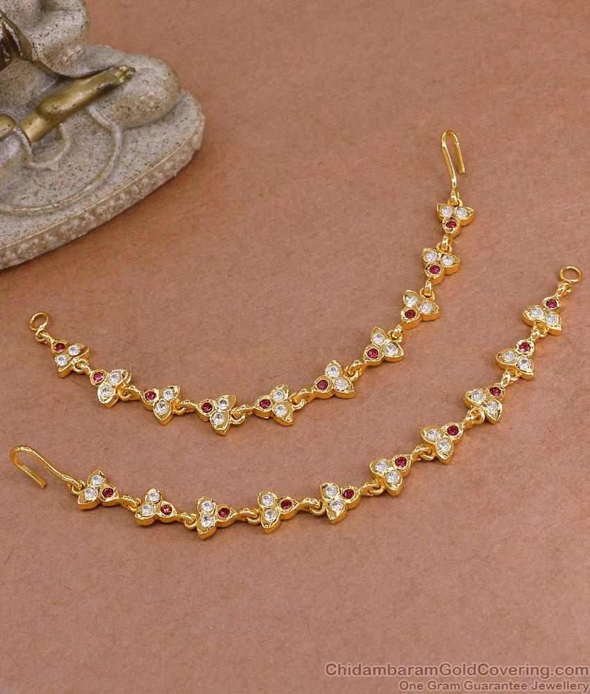 Light Weight Impon Gold Design Ear Maatal Design For Wedding MATT193 Light Weight Impon Gold Design Ear Maatal Design For Wedding MATT193