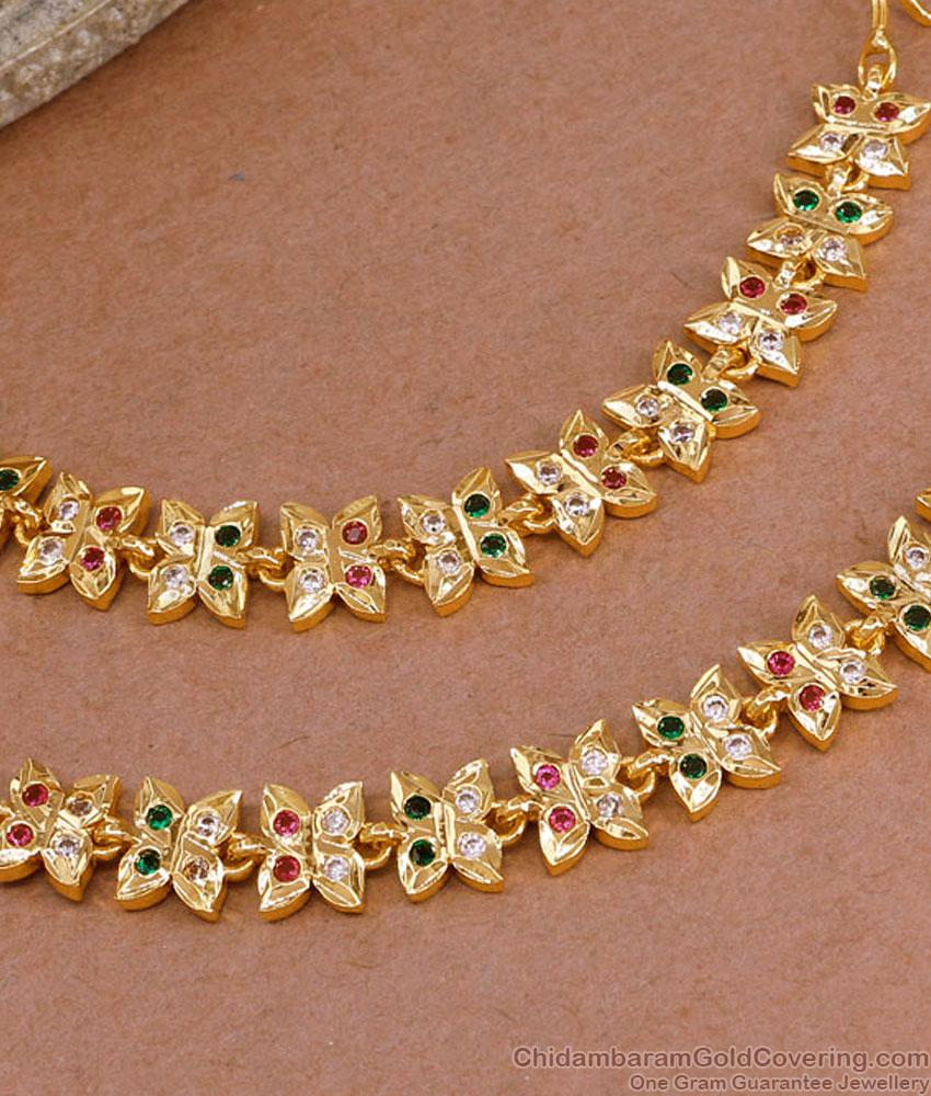 Beautiful Multi Color Stone Impon Panchaloha Mattal For Women MATT194 Beautiful Multi Color Stone Impon Panchaloha Mattal For Women MATT194