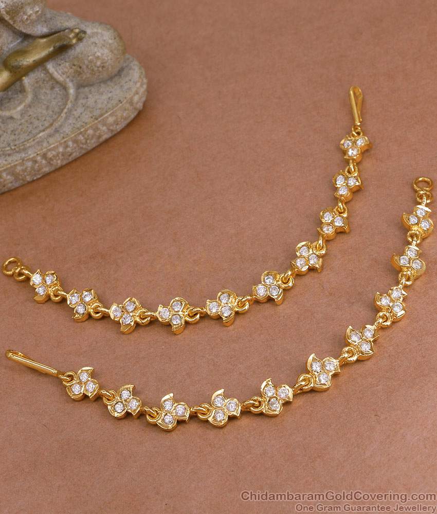 Stylish White Stone Impon Panchaloha Mattal Five Metal Jewelry MATT198 Stylish White Stone Impon Panchaloha Mattal Five Metal Jewelry MATT198