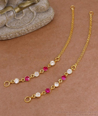 Light Weight Ruby White Stone Gold Mattal Design Shop Online MATT199