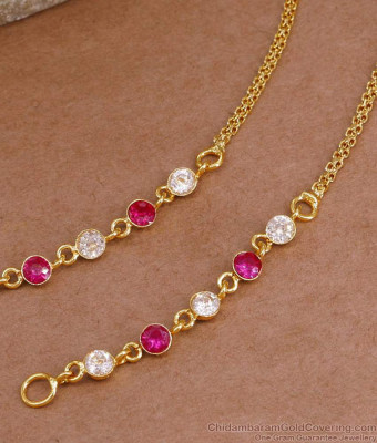 Light Weight Ruby White Stone Gold Mattal Design Shop Online MATT199