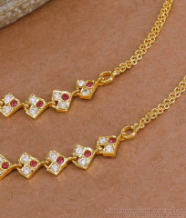 Traditional Impon Stone Mattal Chain Type For Women MATT205