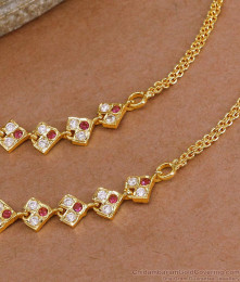 Traditional Impon Stone Mattal Chain Type For Women MATT205
