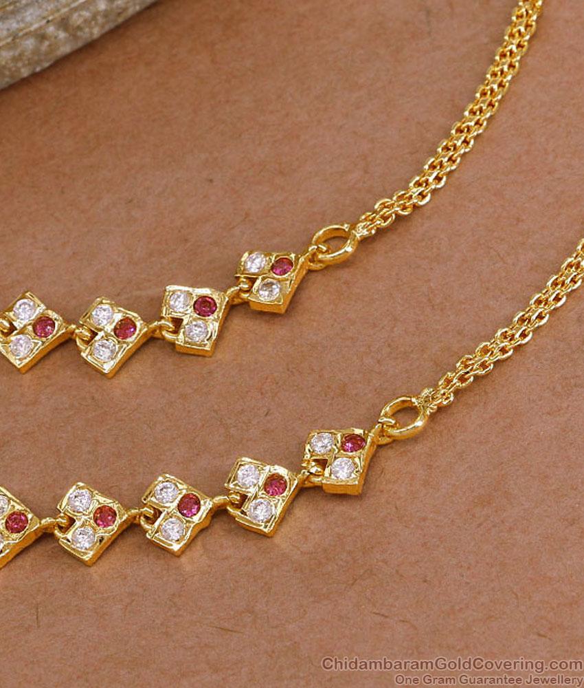 Traditional Impon Stone Mattal Chain Type For Women MATT205
