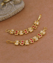 Premium Impon Ruby White Stone Mattal Pearl Design MATT207 Premium Impon Ruby White Stone Mattal Pearl Design MATT207