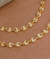 Stylish Heart Shaped Impon Pearl Ear Mattal Design Online MATT208