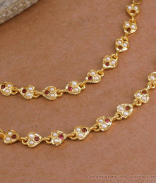 Stylish Heart Shaped Impon Pearl Ear Mattal Design Online MATT208