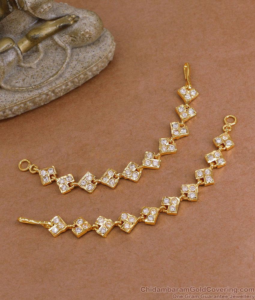 High Quality Impon Panchaloha White Stone Mattal For Brides MATT209