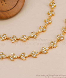 Elegant Pearl Design Impon Mattal Design Five Metal Bridal Jewelry MATT219
