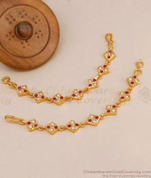 New Arrival Ruby Stone Impon Gold Finish Matilu Pearl Jewelry MATT221 New Arrival Ruby Stone Impon Gold Finish Matilu Pearl Jewelry MATT221