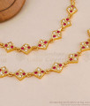 New Arrival Ruby Stone Impon Gold Finish Matilu Pearl Jewelry MATT221 New Arrival Ruby Stone Impon Gold Finish Matilu Pearl Jewelry MATT221