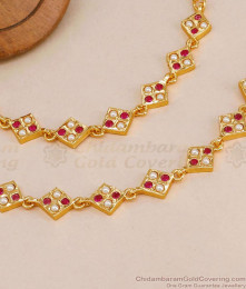 New Arrival Ruby Stone Impon Gold Finish Matilu Pearl Jewelry MATT221