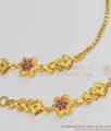 Trendy Flower Design Forming Gold Maatal Hair Chain Bridal Collection Online MATT24