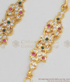 Traditional Impon Multi Color Stone Gold Short Straight Maatal Bridal Jewelry MATT31