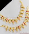 Butterfly Design Grand AD Ruby Stone Impon Gold Maatal Bridal Jewelry Collection MATT39