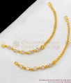 One gram Gold White Stones Chain Suthu Maatal Collections for Bridal Functions MATT48