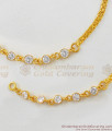 One gram Gold White Stones Chain Suthu Maatal Collections for Bridal Functions MATT48