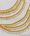 Three Line Chain White Pearls Maatal Bridal Design Buy Online Online MATT61