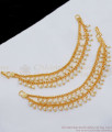 Elegant Gold Maatal Design  With White Pearls Two Line Hair Chain Buy Online MATT69