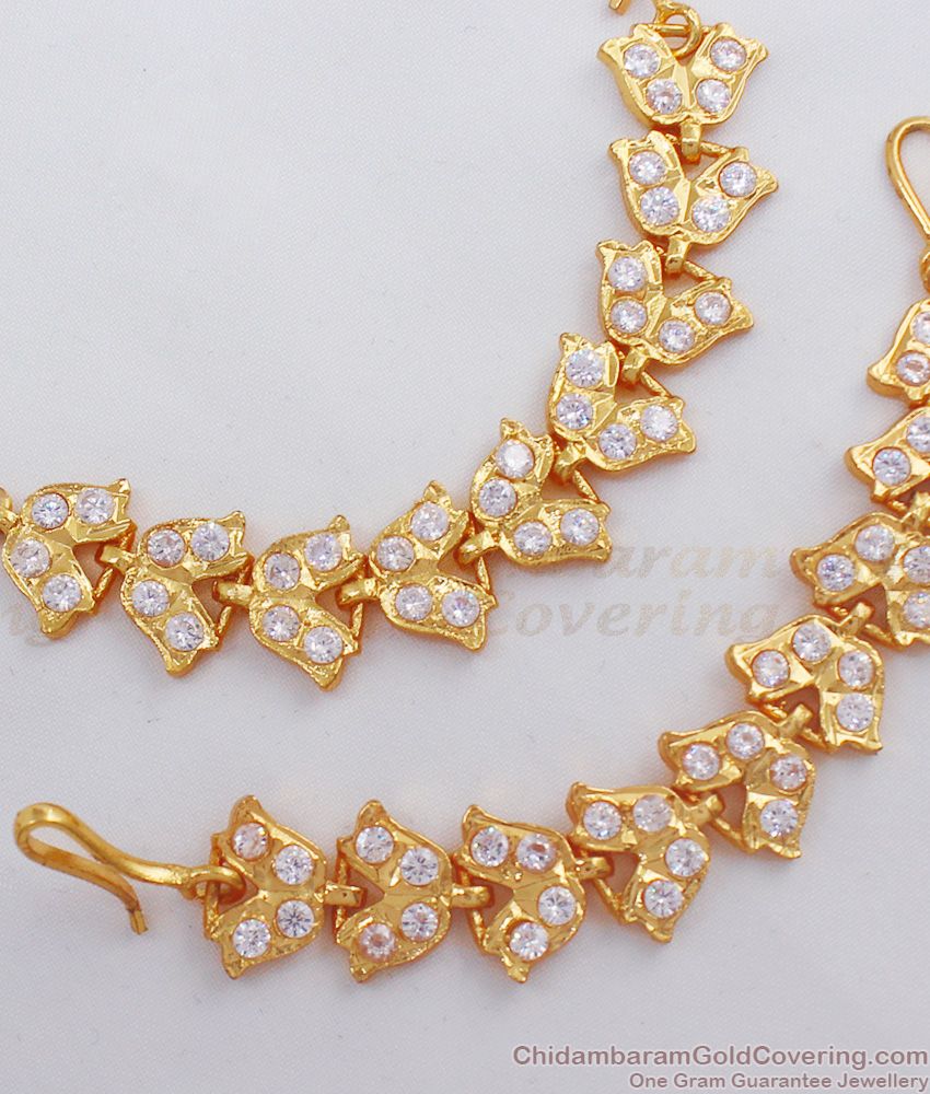 Panchaloha Hair Chain Gold Design 5 Metal Bridal Wear Collection MATT70