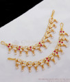 Buy Traditional Matilu Gold Design Grand AD Stone Impon Hair Chain Bridal Wear MATT71