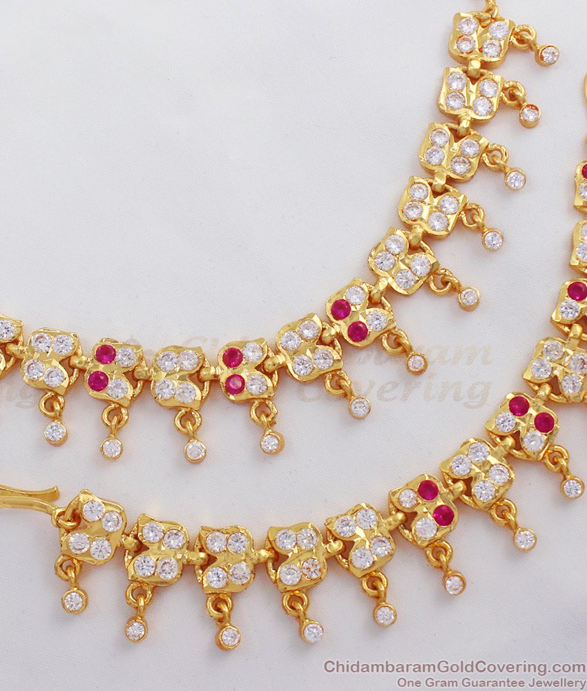 Buy Traditional Matilu Gold Design Grand AD Stone Impon Hair Chain Bridal Wear MATT71