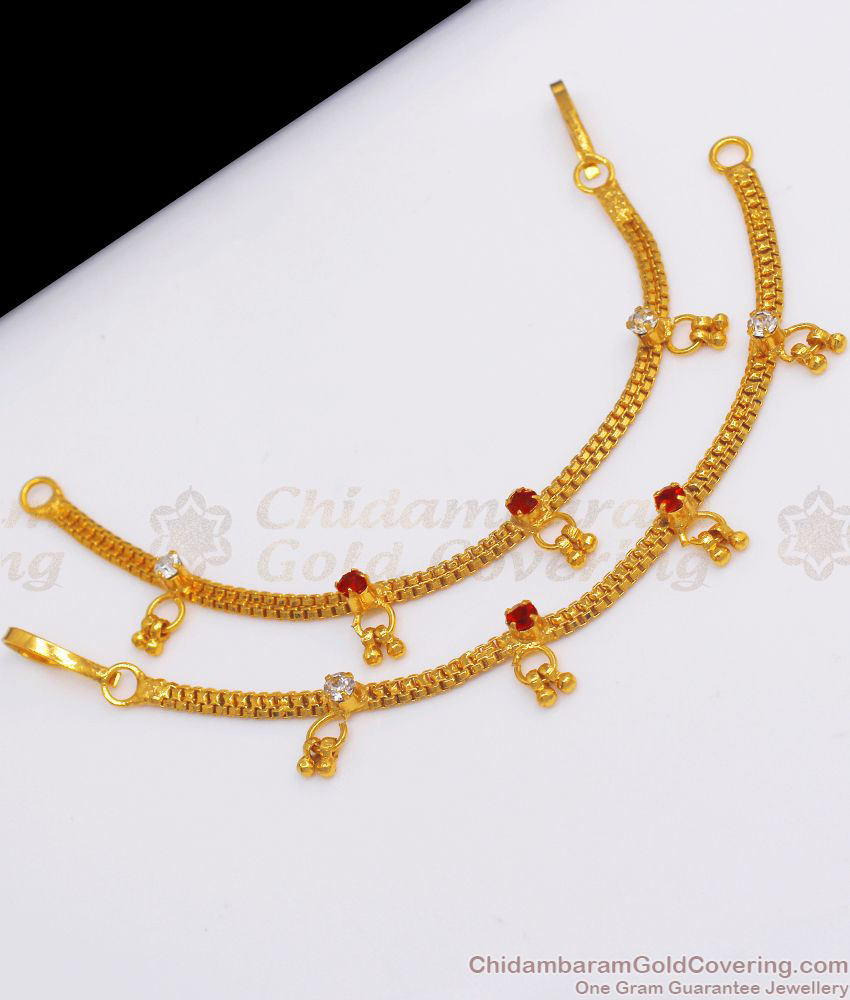 Ear To Hair Chain Maatal One Gram Gold Collection Online MATT97