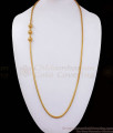 30 Inches Long One Gram Gold Mugappu Chain Ball Side Pendant Daily Wear MCH1022-LG