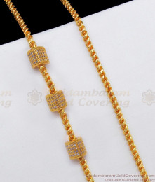 Stylish Gold Plated Mugappu White Ad Stone Shop Online MCH1028 Stylish Gold Plated Mugappu White Ad Stone Shop Online MCH1028