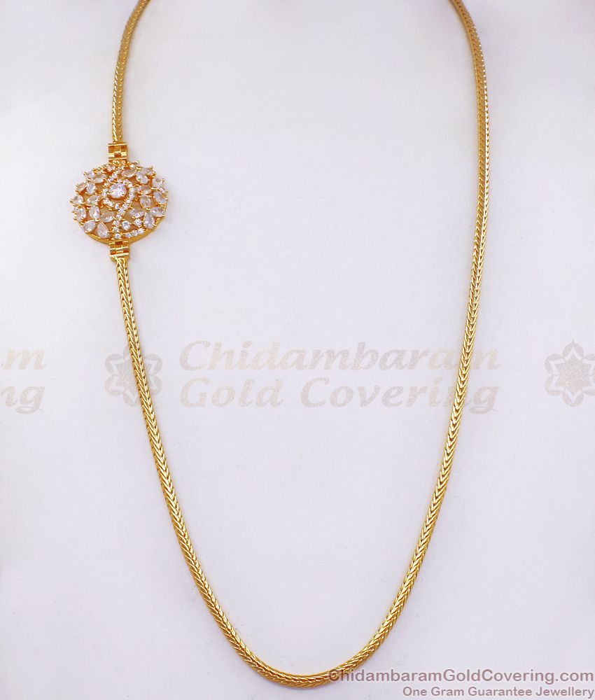 Diamond Collections One Gram Gold Mugappu Side Pendant Shop Online MCH1032