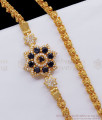 Latest Gold Imitation Mugappu Black And White Stone Design MCH1040