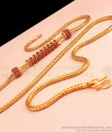 Gold Plated Side Pendant Chain Ruby Stone Mugappu MCH1051