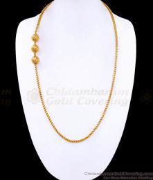30 Inch Long Gold Imitation Mugappu Triple Ball Design Shop Online MCH1053-Lg