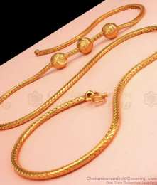 One Gram Gold Mugappu Side Pendant Chain Daily Wear MCH1054 One Gram Gold Mugappu Side Pendant Chain Daily Wear MCH1054