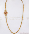 Flower Type Impon Mugappu Chain With Multi Stone MCH1066