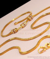 Classic One Gram Gold Mugappu Chain Multi Stone Side Pendant MCH1071