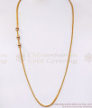 Real Gold Tone Mugappu Chain Ruby White Stone Side Pedant MCH1074