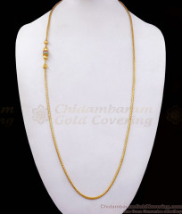 Slim Ball Pattern Multi Stone Gold Mugappu Chain Shop Online MCH1097 Slim Ball Pattern Multi Stone Gold Mugappu Chain Shop Online MCH1097
