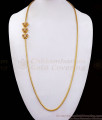 Stunning Multi Stone Gold Mugappu Chain Triple Butterfly Design MCH1101