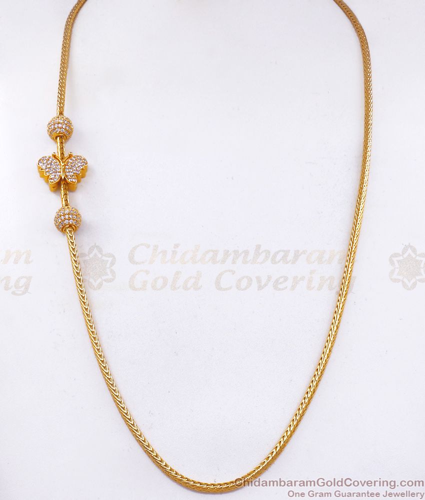 Latest Gold Plated Mugappu Chain Butterfly Design Shop Online MCH1102