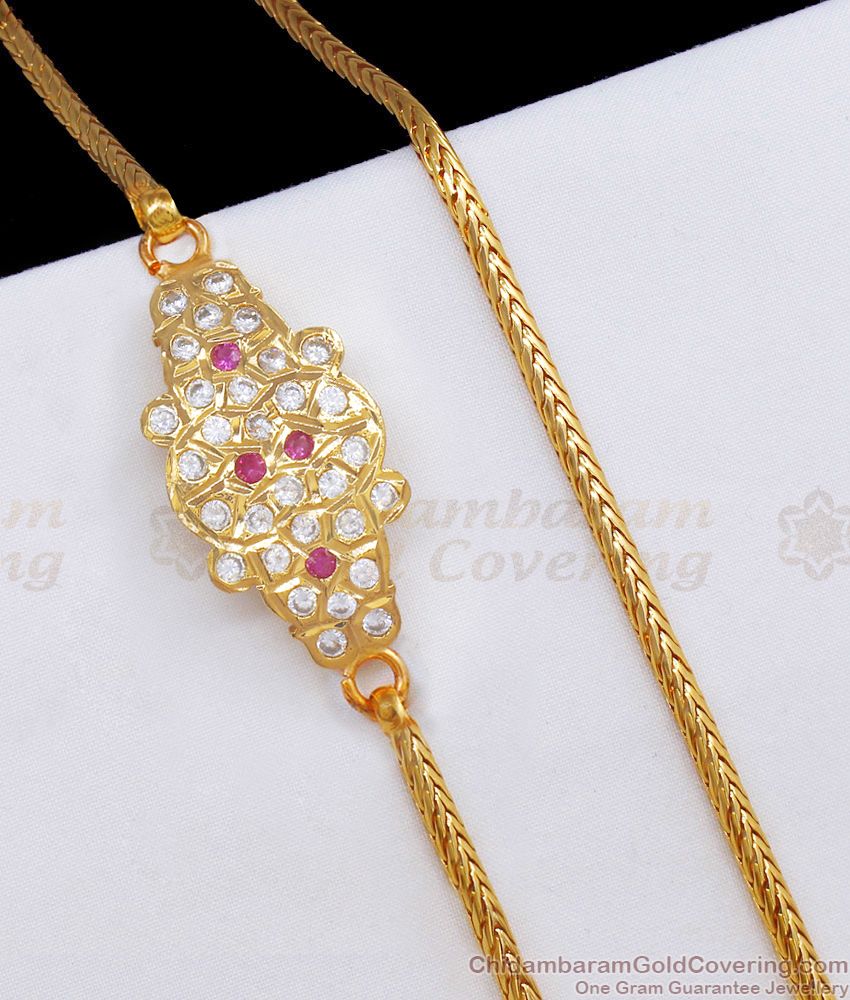 Real 5 Metal Impon Side Pendant Chain Womens Fashion Collection MCH1113