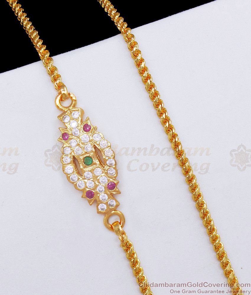 Unique Impon Mugappu Chain Gati Stone Jewelry MCH1122